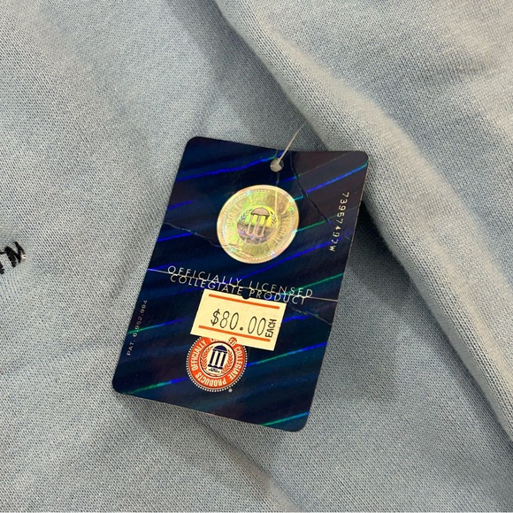 North Carolina NC Tar Heels Powder Blue Embroidered Logo Hoodie Sweatshirt Mens - Picture 4 of 14